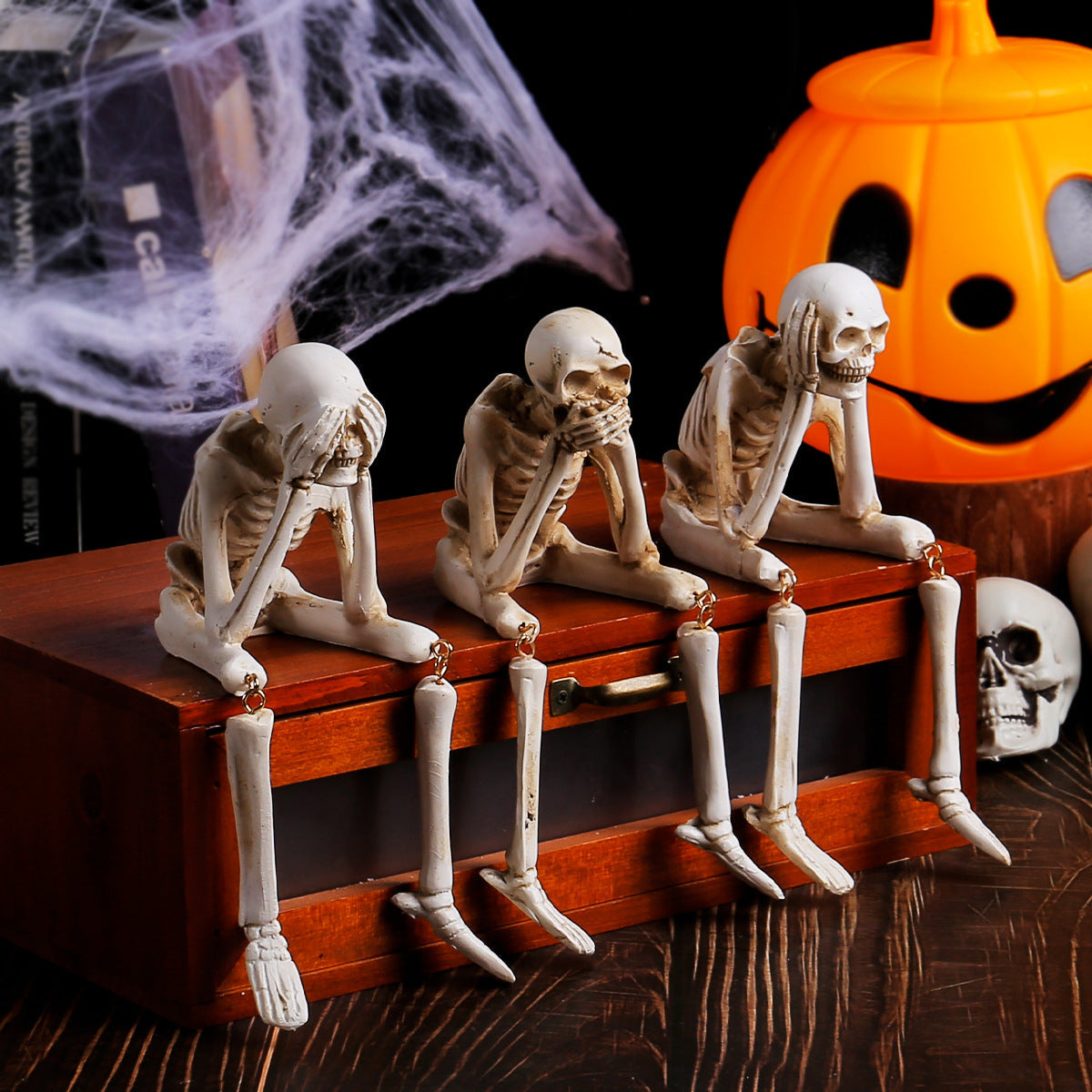 🔥Last 3 hours — 60% off🔥Halloween Decorations, Skeleton Statue Set