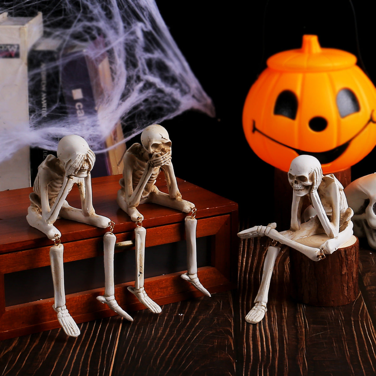 🔥Last 3 hours — 60% off🔥Halloween Decorations, Skeleton Statue Set