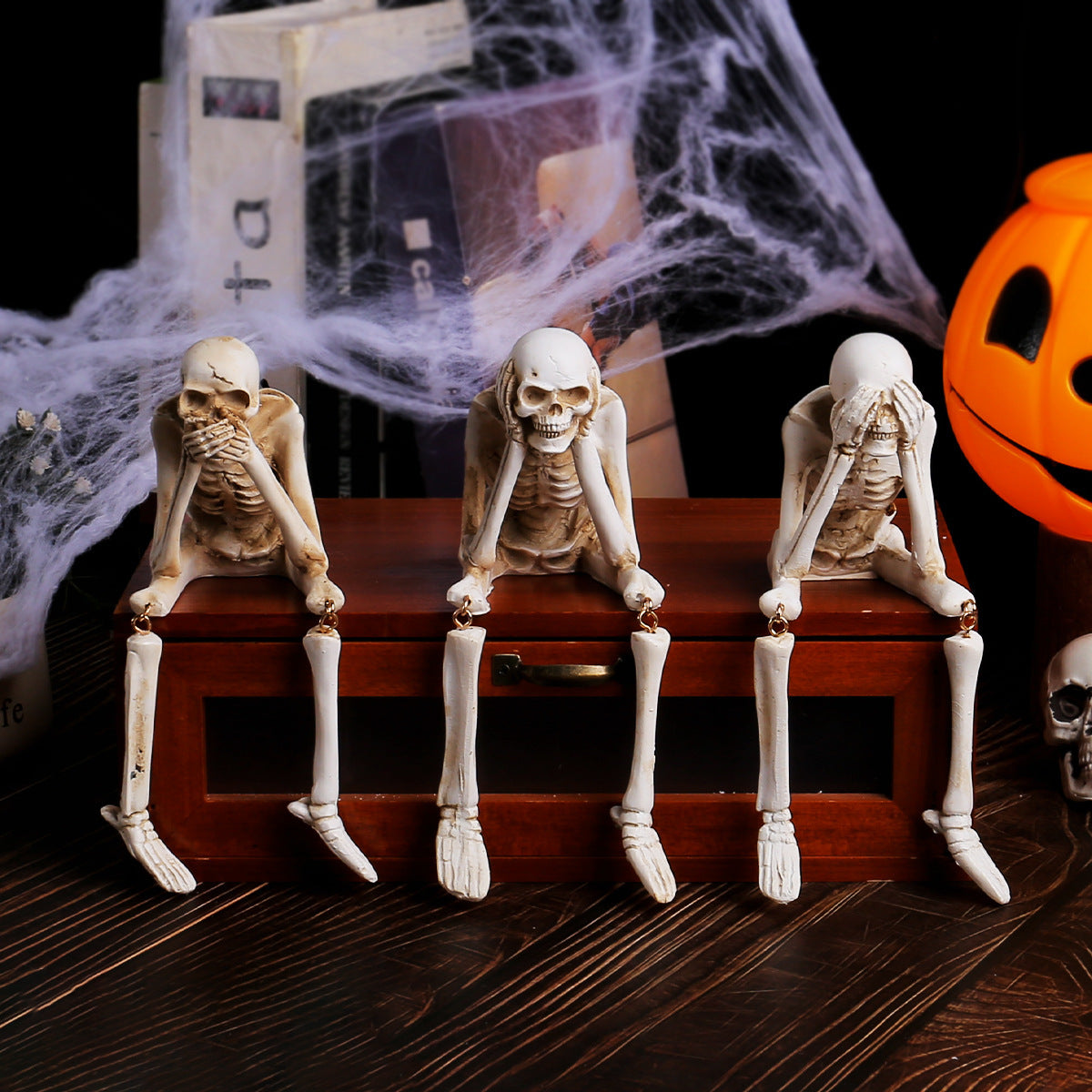 🔥Last 3 hours — 60% off🔥Halloween Decorations, Skeleton Statue Set