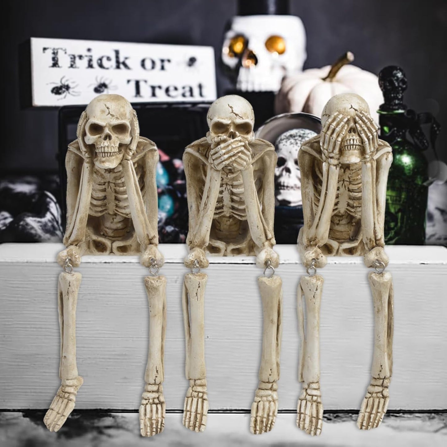 🔥Last 3 hours — 60% off🔥Halloween Decorations, Skeleton Statue Set