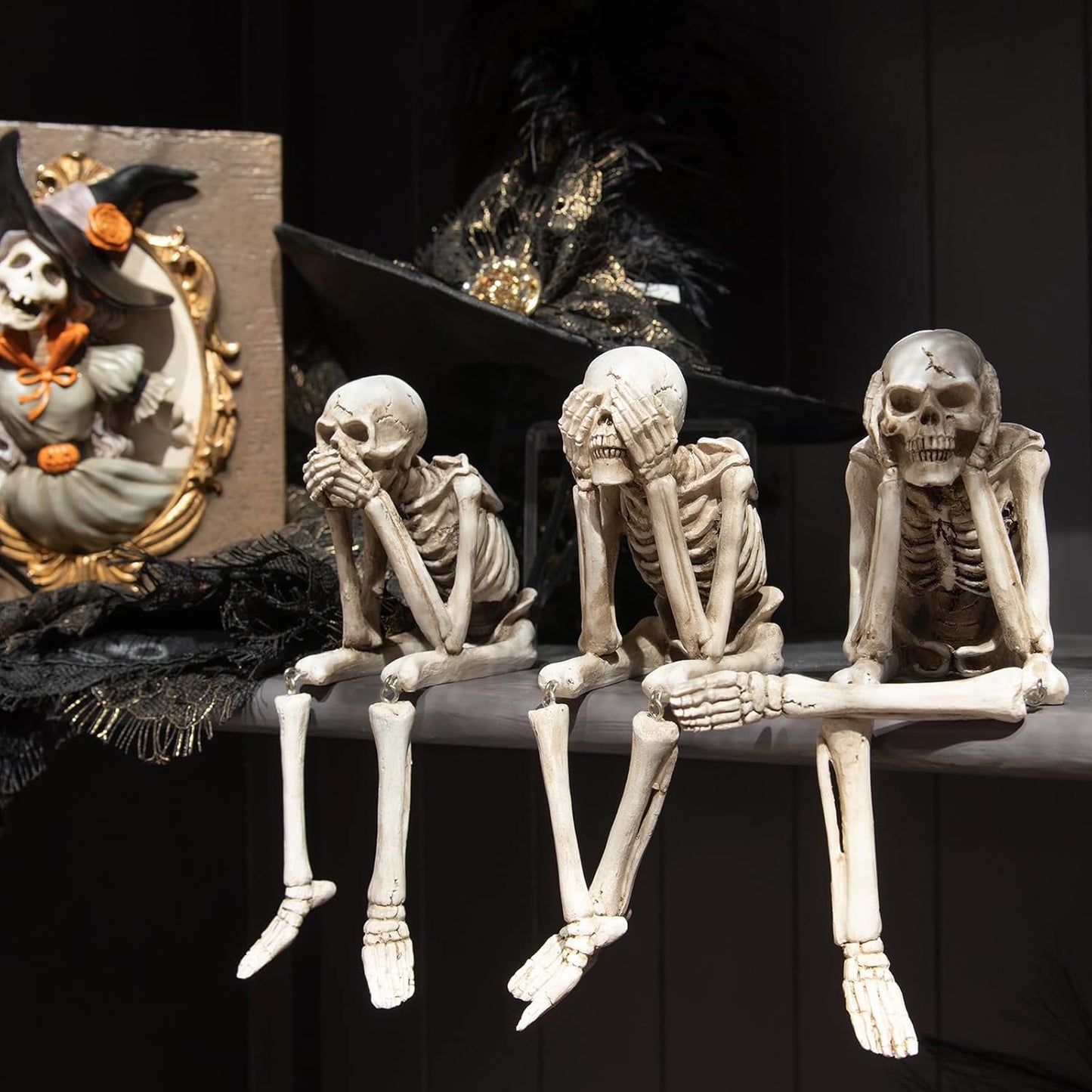 🔥Last 3 hours — 60% off🔥Halloween Decorations, Skeleton Statue Set