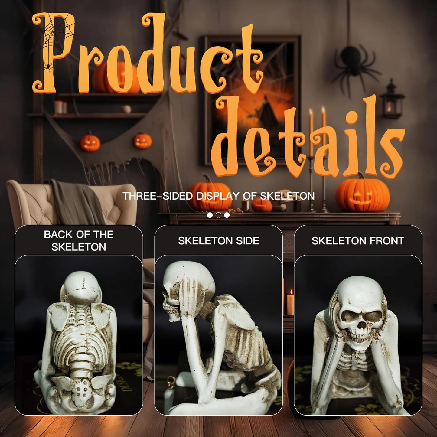 🔥Last 3 hours — 60% off🔥Halloween Decorations, Skeleton Statue Set